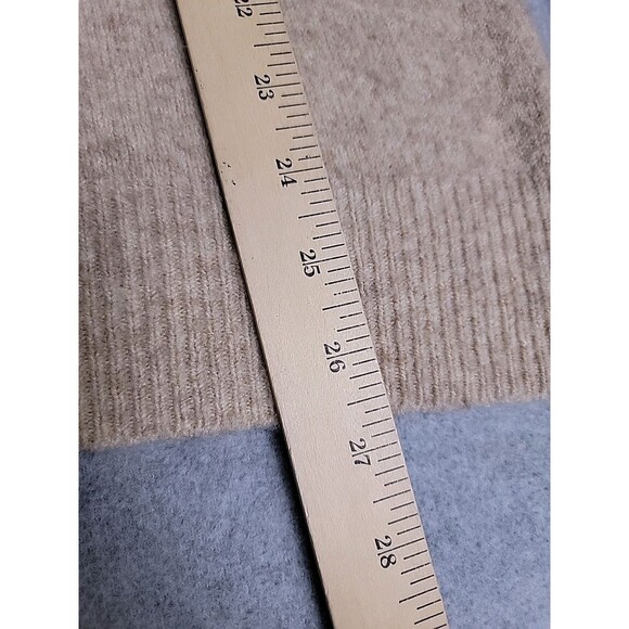 Anthropologie Ett Twa Sweater Womens L Beige Oatmeal Fair Isle Metalic Knit Geo - Picture 15 of 16